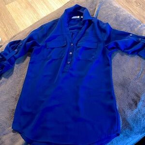 New York & Company blue blouse